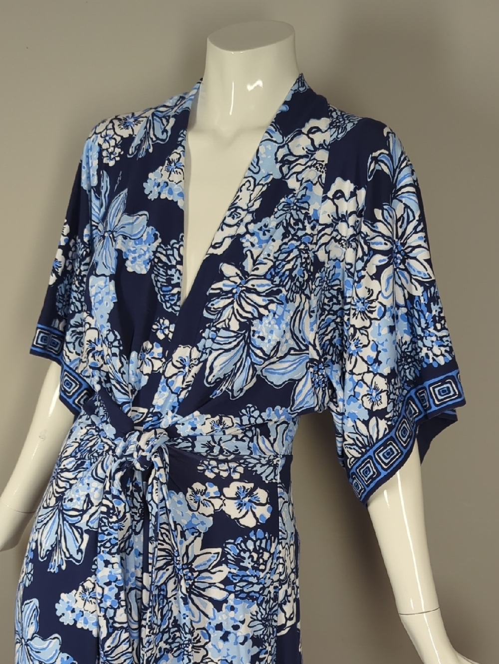 Lilly Pulitzer Navy Blue Floral Maxi Dress - Picture 3 of 9